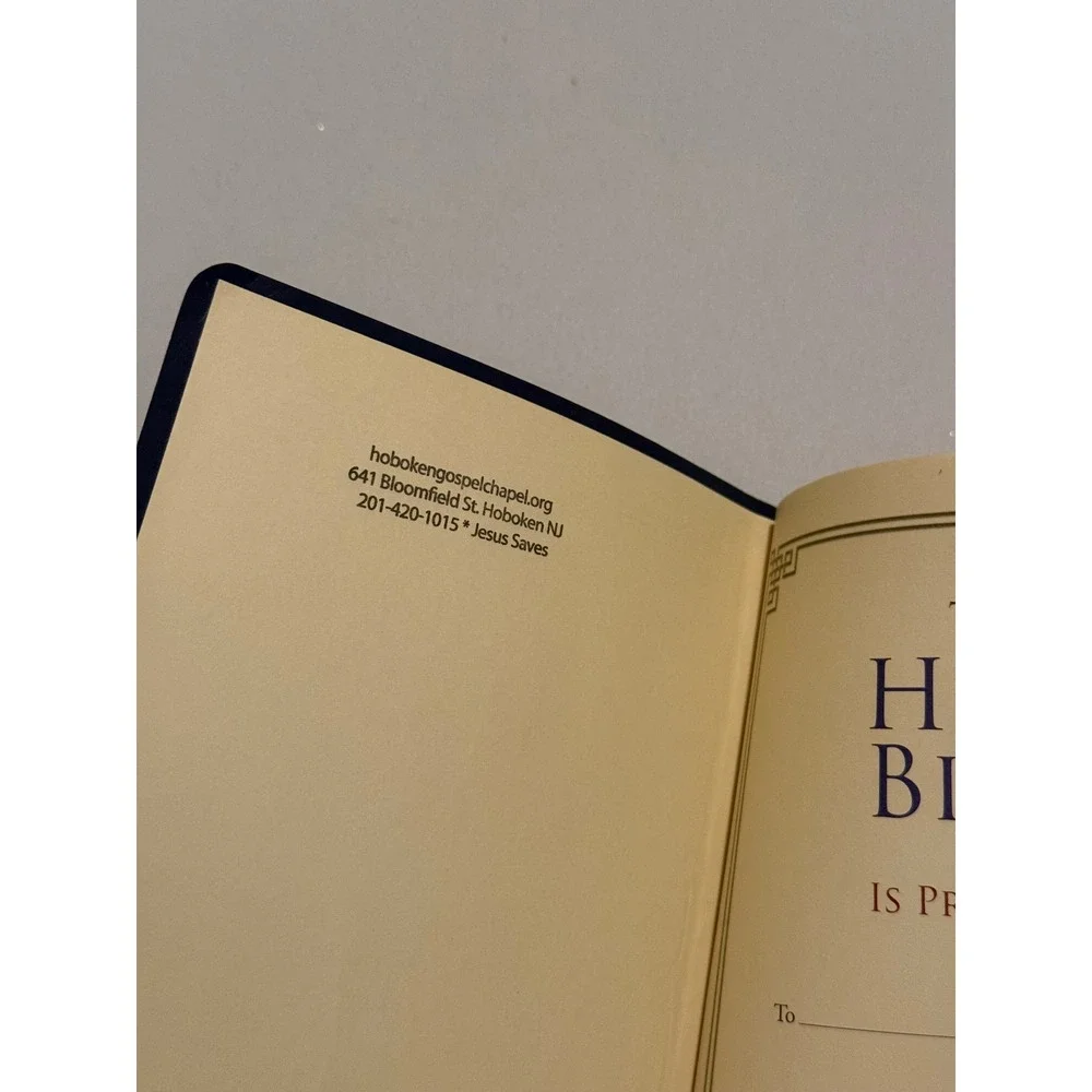 Thomas Nelson NKJV Holy Bible Blue Imitation Leather Compact Gold Edged Pages